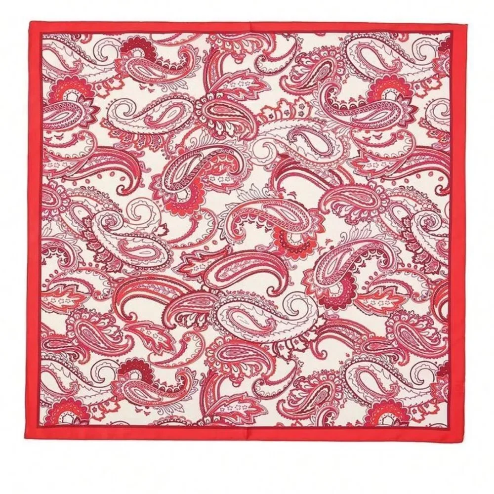 Red Paisley scarf P103